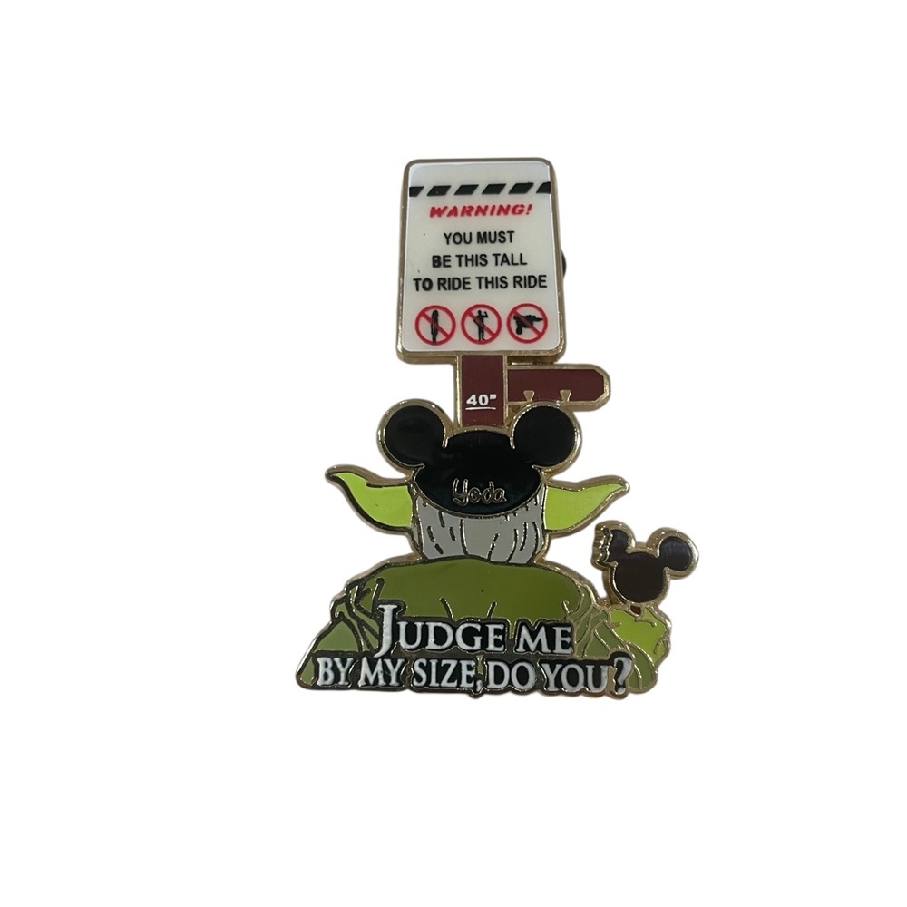 Disney Pin Star Wars Yoda Judge Me By My Size Do You? EUC